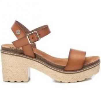 Sandalias de Tacón Refresh para Mujer en Color Taupe