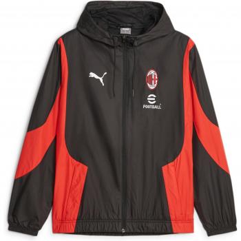 Chaqueta de fútbol Puma AC Milan Prematch Woven Hombre Negro