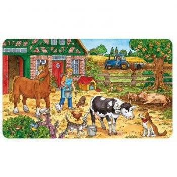 Puzzle Infantil Ravensburger - Vida en la Granja - Rompecabezas de Marco para Niños a Partir de 3 Años, con 15 Piezas