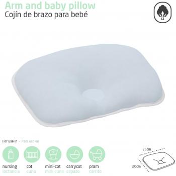 Cambrass liso e cojn de brazo 25 x 20 cm color celeste