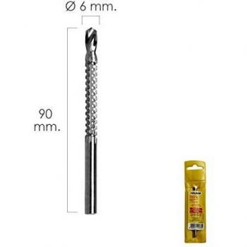 MAURER 7040095 Fresa Rotativa para Madera Espigada Ø 6 x 90 mm. para Taladro/Fresadora, Multicolor