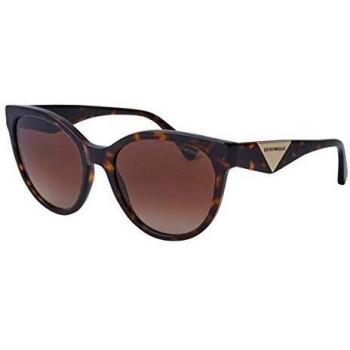 Emporio Armani Women's 0EA4140 Sunglasses, Dark Havana/Brown Shaded, 55/19/140