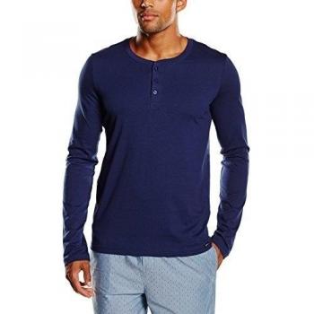 Skiny - Camiseta de pijama para hombre, color azul, talla L