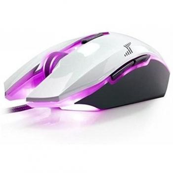 Qisan® du ratón 011 Óptica de alta precisión con cable USB 500/1000/1500/2000dpi 7-Button ratón para Gaming ratón - blanco vienen con libre Android Micro USB 2.0 Datos OTG Cable
