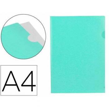 Carpeta Liderpapel dossier uñero DIN A4 polipropileno 180 micras 20 hojas color verde manzana opaco