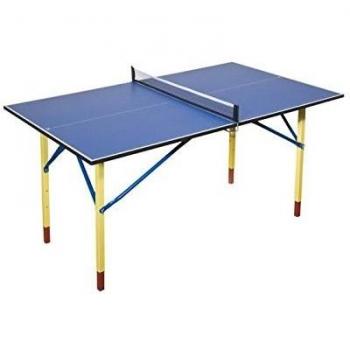 Mesa de tenis de mesa interior Cornilleau Hobby Mini - Mesa compacta para uso en interiores, superficie de juego de 12 mm, sistema de plegado fácil, ruedas para transporte, altura ajustable, diseño robusto y duradero