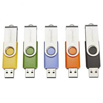 Pendrive Intenso Basic Line 8GB USB 2.0 Multipack de 10 Unidades Multicolor