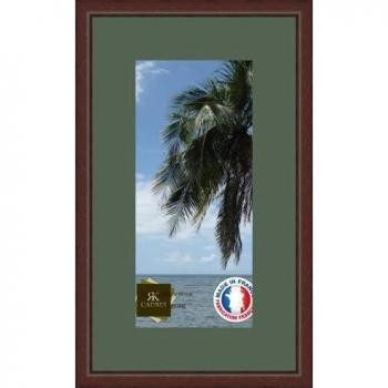 Marco de fotos de pared 17 x 17 x 37 x 37 marco, moderno, 2,3 cm de longitud, de madera, madera, Marron-38, Passe-Partout Vert foret