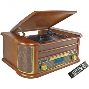 Microcadena Retro Inovalley RETRO29E-N - Bluetooth 5.0 - 2x20W - Reproductor CD/K7 - Radio FM - Puerto USB 2.0