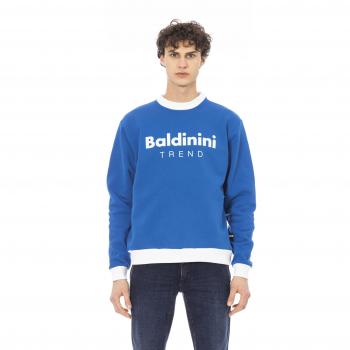 Baldinini Trend Blue Cotton Sweater - 3XL