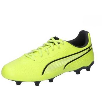 Botas de Fútbol Puma King Match FG/AG para Niños en Verde Eléctrico
