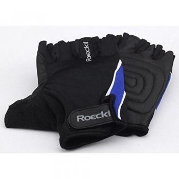 Roeckl guantes de ciclismo MTB verano corto del dedo Negro Azul 1269, handschuhgröße:10 1/2