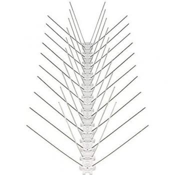 Pinchos Antipalomas de Acero Inoxidable - 12 unidades de 25 cm para Balcón y Ventanas, Fácil Instalación y Flexible, Longitud Total 300 cm