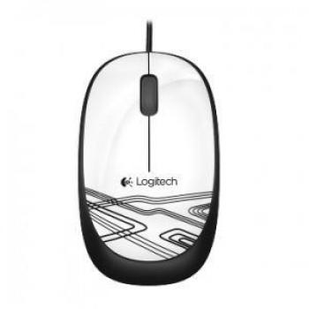 Logitech M105 Mouse Óptico con Cable USB Blanco 1000 DPI Ambidiestro