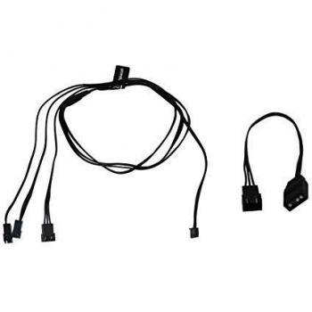 Alphacool 60cm Black Digital RGB LED Y-Cable with JST Connector - 3-Way Splitter for PC Components