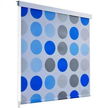vidaXL Persiana Enrollable Ducha 160x240 Círculos Cortina Baño Bañera Regadera
