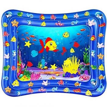 Dycsin Alfombrilla de Agua Inflable para bebé Alfombra de juego llena de agua, 120 * 100 CM Manta Actividades Juguete para bebé 3 6 9 Meses Actividad Infantil Diversión para Creciendo Recién Nacido