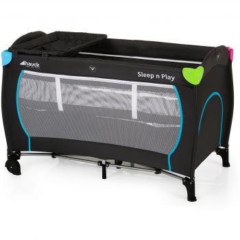 Hauck SleepŽn Play Center - Cuna de viaje, 60 x 120 cm, negro azul