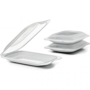 Set de 3 Recipientes Porta Embutidos y Alimentos Fresh Mini - Plástico Blanco Pergamon