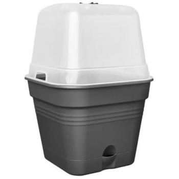 Maceta de cultivo cuadrada Green Basics Elho Antracita 15x15x12.1 cm - Cultívalo Tú Mismo