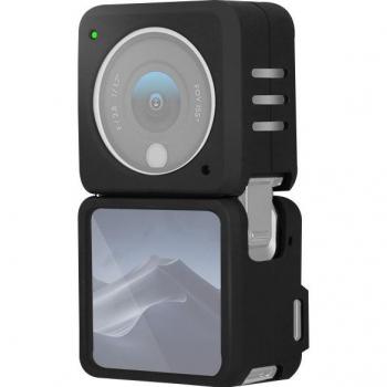 Funda de Silicona con Protector de Película para DJI OSMO Action 2 - Accesorios Combo de Doble Pantalla