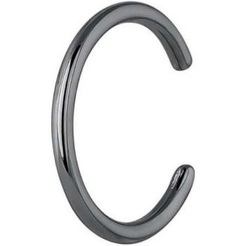 Pendiente ear cuff de hombre Delfos de plata bañado en rutenio