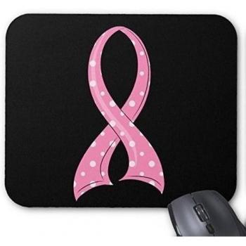 Cojín de ratón personalizado volar Mousepad lunares rosado de la cinta cáncer de mama cojín de ratón