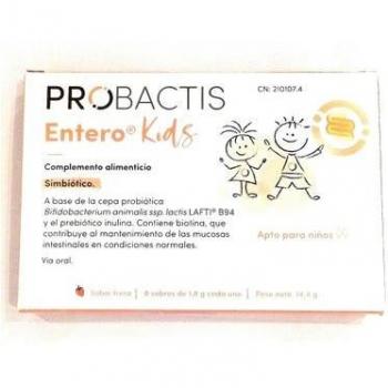 Probactis Entero Kids - Probióticos sabor fresa, 8 sobres