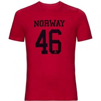 Odlo Signo Lo Crew Neck T-Shirt Camiseta para Hombre, Bufón Rojo, Large