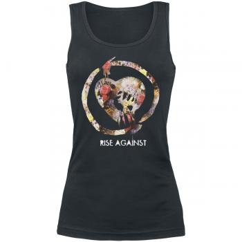 Rise Against Floral Fist Top Mujer Negro S