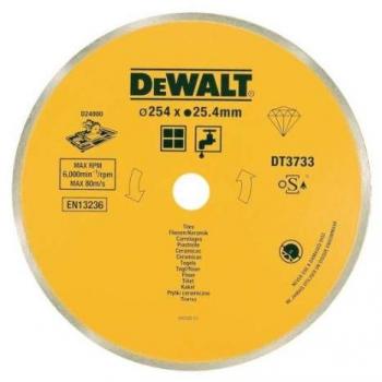 DeWalt DT3734-XJ Disco de Diamante para Corte en húmedo de azulejo 250 x 25.4 mm-Porcelana/Piedras