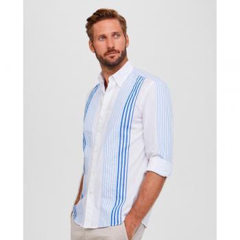 Camisa Façonnable Classic Fit Multirayas
