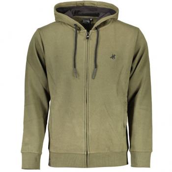 U.S. Polo Assn. Men's Green Cotton Zip-Through Hoodie - XXL