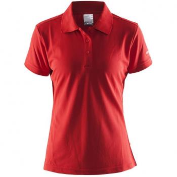 Craft Polo Pique Classic W - Polo para Mujer, Talla M, Color Rojo