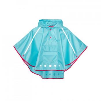 Playshoes Foldable Turquoise Kids Rain Poncho