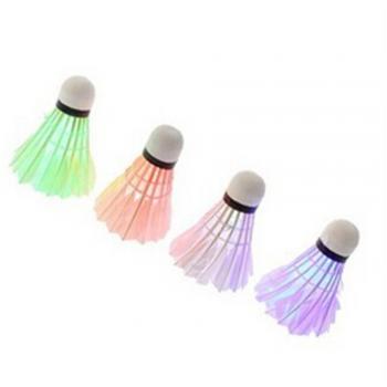 A menudo Multicolor bádminton Bolas con lámpara LED Ball Shuttle Cocks Muelle – 4pcs