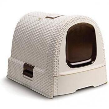 Eco-Friendly Curver Covered Cat Litter Box - White