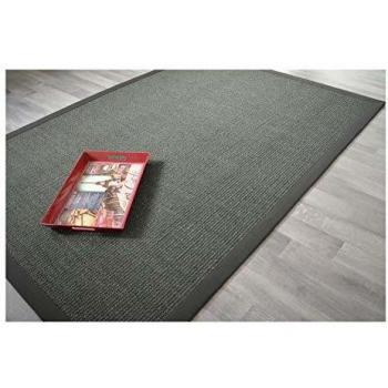 Alfombra de Sisal Quintana Antracita con Trenza de Algodón - 140 x 200 cm