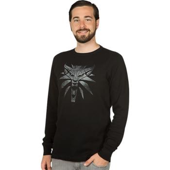 Witcher 3 - Camiseta de manga larga- Motivo El Lobo Blanco - De algodón - Color negro - L
