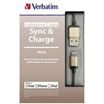 Cable USB Verbatim 48853 - Lightning - Champán Oro - 0.30 m - USB 2.0
