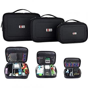 3 x BUBM ACCESORIOS PARA MÚLTIPLES FUNCIONES ALMACENAMIENTO CARRY BAG CASE Cable USB Tarjeta de memoria Cable de alimentación Almacenamiento de batería Bolsa de disco móvil Estuche