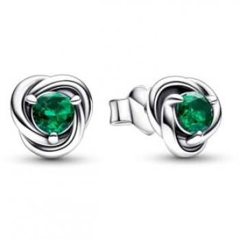 Pendientes de botón Circulo Eternity con Piedra de Nacimiento de Mayo PANDORA Talla Única Mujer
