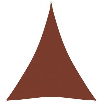Toldo de vela triangular terracota 3x4x4 m