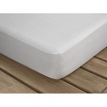 Protector de Colchón Impermeable Rizo 100% Algodón Ajustable y Silencioso - Todas las Medidas en Color Blanco