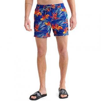 Superdry Super 5s Beach Volley SWM Shrt Pantalones Cortos, Azul