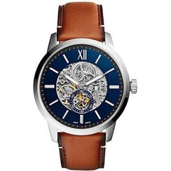 Fossil Reloj Esqueleto para Hombre de Automático con Correa en Cuero ME3154