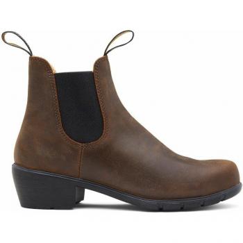 Blundstone Women's Heeled Chelsea Boots - Antique Brown, Water-Resistant