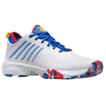 K-Swiss Zapatillas Hypercourt Supreme para Todas las Superficies, color Blanco y Azul, modelo 06615141