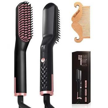 Brocha Para Alisado De Barba, Alisadora De Barba Eléctrica Peine Para El Cabello Alisadora De Barba Rápida Styler Peine Rizador Calor Para Hombres y Mujeres Por Nousuit