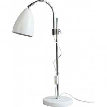 Lámpara de mesa SWAY en metal y blanco mate, 1 luz, E27